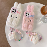 3D Rabbit Plush Winter Case for iPhone